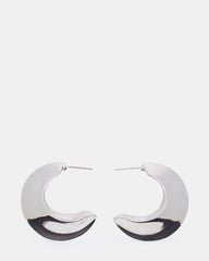 CRESCENT EARRINGS SILVER
