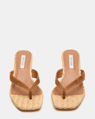 TRACIE RAFFIA CHESTNUT SUEDE