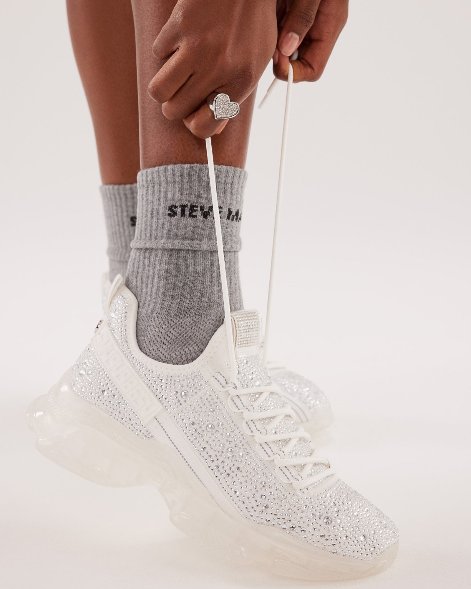 MAXIMA WHITE RHINESTONES